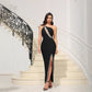Handmade Drill Chain Backless Dress Bandage One-piece Dress