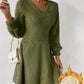 Women's Autumn And Winter Thickened Double-sided Plush V-neck Slimming Dress Pajamas