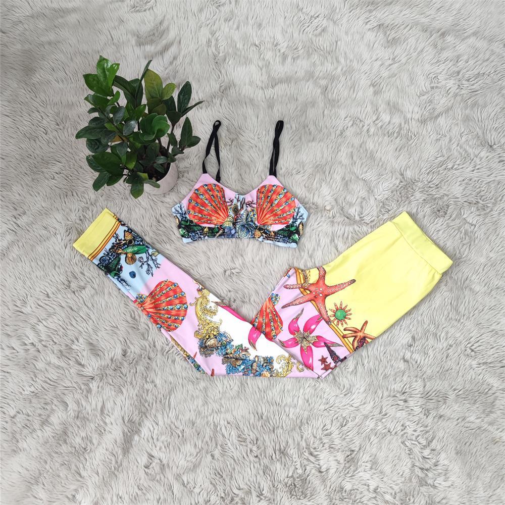 Fashion Printed Trousers Casual Two-piece Suit