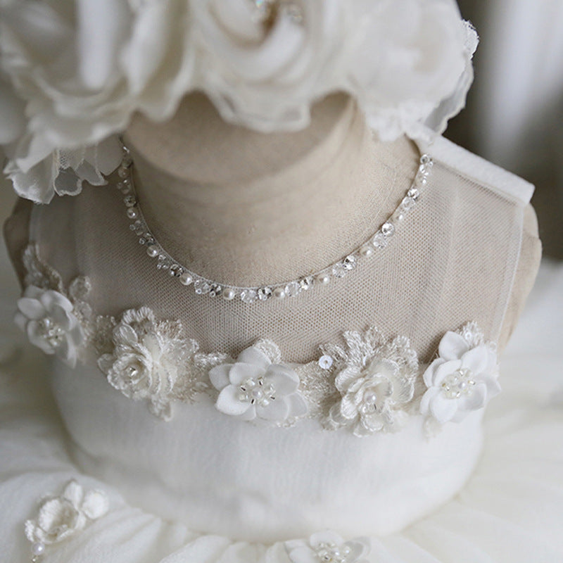Girl's White Dress White Gauzy Dress