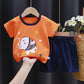 Hildren's Short-sleeved Suit Summer Cotton T-shirt