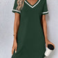Women's Dress Black V-neck Casual Short Sleeve Dress