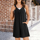Women's Solid Color V-neck Brace Jumpsuit