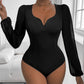 Ladies' Mesh V-neck Patchwork Jumpsuit