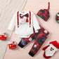 Infant Christmas Long-sleeved Top, Trousers, Hat, Turban