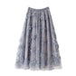Mesh Embroidered Skirt