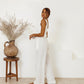 Gilet en coton et lin en gros, pantalon sans manches, tenue ample, costume tendance
