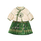 Robe pour fille, style national, ensemble deux pièces pour enfant, jupe à tête de cheval