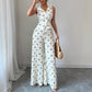 Sleeveless Fitted Vest Top And High-waisted Wide-leg Pants Two-piece Set