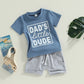 Boys' Fashion Letter Print Short-sleeve Shorts Suit