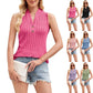 Women's Sleeveless Solid Color Knitted Vest