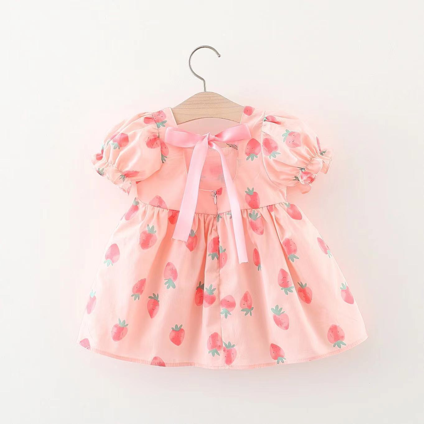 Robe imprimée décontractée à manches courtes pour filles