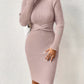 Robe en maille fine à col haut, nouvelle collection automne et hiver