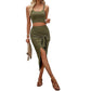 Women's All-match Commute Fashion Suit Camisole Slit Skirt Two-piece Set