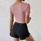 Fashion Personality Knitted Short-sleeved Shirt Women