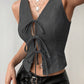 Women's Lace Up Slim Fit Top