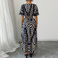 Twill Dress Short Sleeve Waist-controlled