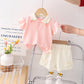 Girls Summer Short Sleeve Shorts Two-piece Set