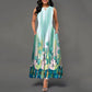 Womens Printed Crew-Neck Sleeveless Tank Dress