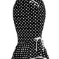 Button Lace-up Polka Dots Half Body Slim-fit Fishtail Skirt