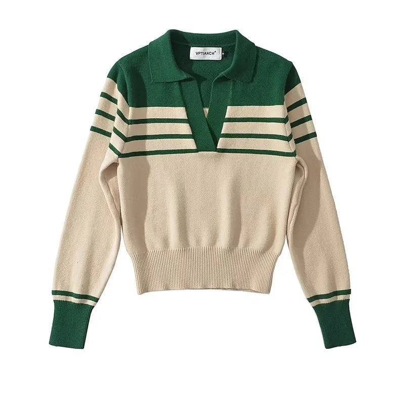 Pull en tricot à manches longues pour femme