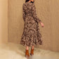 Women's Floral Print Bohemian V-neck Lace Dress