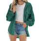 Casual Loose Lantern Sleeve Corduroy Shirt
