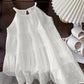 Girl's Strap Skirt Sleeveless Hollow Cotton