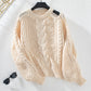 Pull en tricot torsadé tendance pour femme