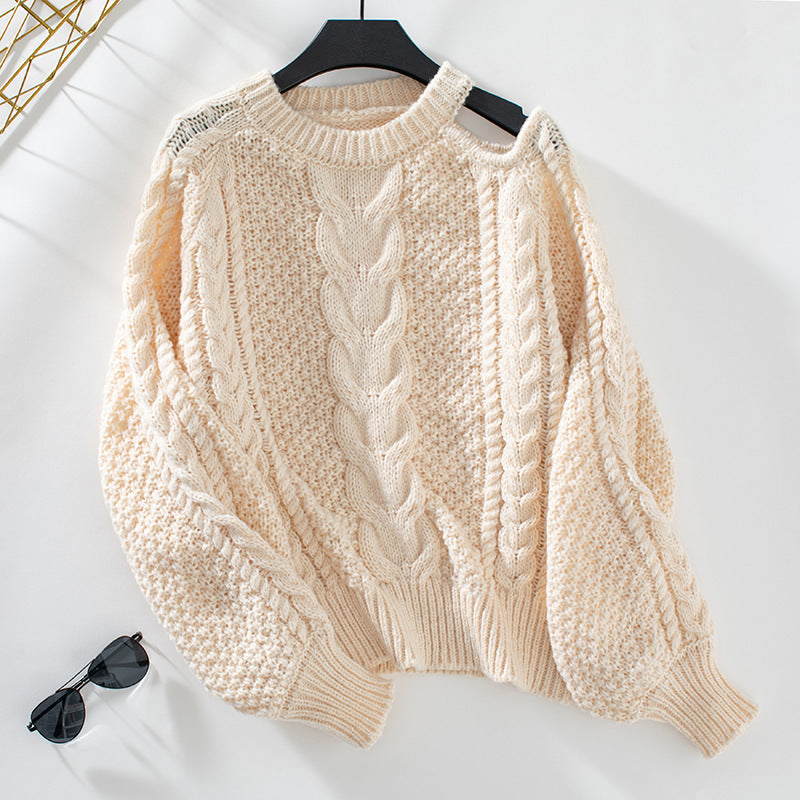 Pull en tricot torsadé tendance pour femme