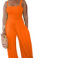 Women's Clothing Solid Color Casual Strap Tube Top Wide Leg Jumpsuit