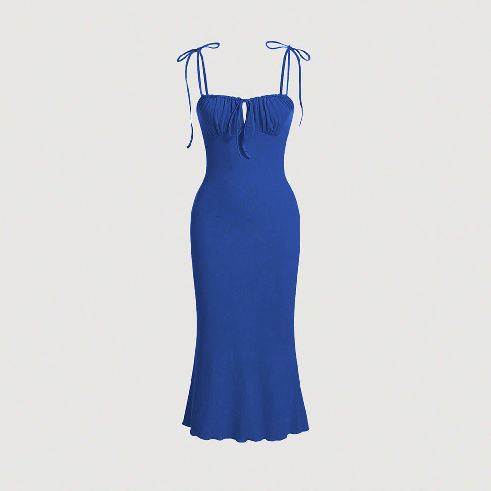 Robe fourreau en dentelle à cordon de serrage sexy européenne et américaine