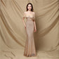 Women's Elegant Banquet Classic Mermaid Velvet Evening Dress