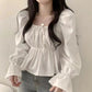 Women's Flounced Flared Sleeve Slimming Shirt