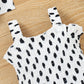 Dot One-piece Romper Head Knot