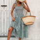 European And American Summer Women's Holiday Striped Spaghetti Straps Dress