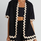 Summer Female Cardigan Short Sleeve Suit