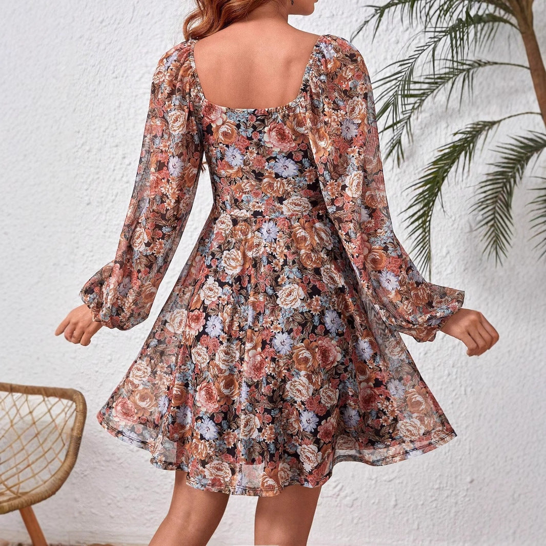 Robe à manches longues pour femmes, style européen et américain, printemps et automne