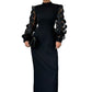 New Arrival Elegant Lace-spliced Dress With A Stand-up Collar