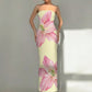 Sexy Slim Fit Printed Tube Top Bodycon Sheath Dress