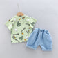 Boys Shirt Fashion Summer Short Sleeve Blouse And Pants