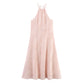 Texture Hanging Collar Sleeveless Dress