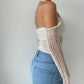 Woolen Perspective Neck Suspender Vest