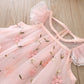 Children's Embroidered Floral Lace Mesh Dress