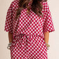 New Comfort Loose Leisure Suit Women's European And American Fashion Plaid Short-sleeved Shirt And Shorts Two-piece Set