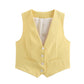 Women's Loose Button Decoration Multi-color Versatile Vest