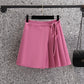 Ladies Irregular High Waist Pleated Skirt Suit