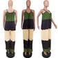 Positioning Printed Trousers Short-sleeved Jumpsuit