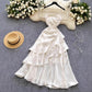 Women's Fashion Ruffles Slim Strap Dress
