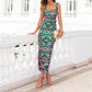Robe sexy à bretelles spaghetti et imprimé floral pour femme américaine